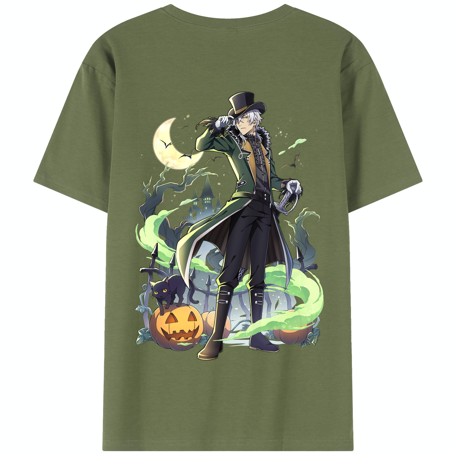 （画像用） 文豪ストレイドッグス Bungo Stray Dogs 綿100％半袖Tシャツ（背面プリント）